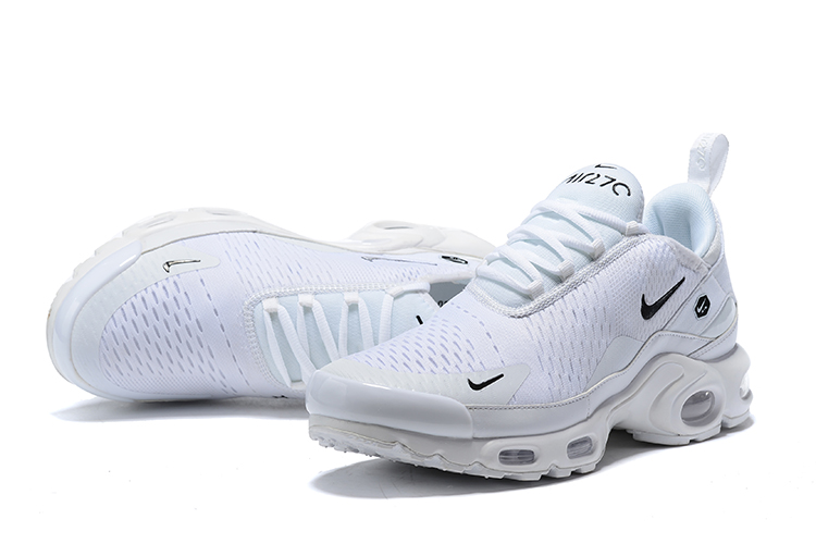 2019 Men Nike Air Max TN 270 All White Shoes - Click Image to Close